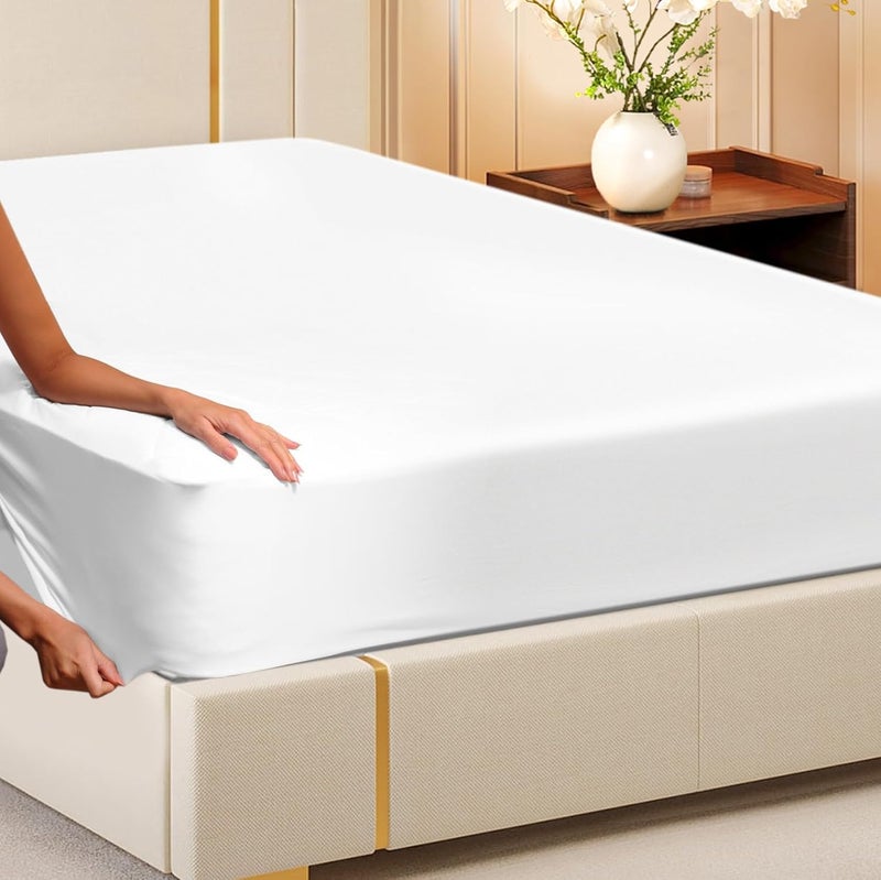 Siesta Zen 100% Egyptian Cotton Fitted Sheet 140x200cm - 800 Thread Count, Deep Pocket, Soft & Fade Resistant - Image 5